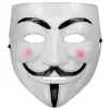 Beyaz Renk Pembe Yanaklı İthal V For Vendetta Maskesi Bx40