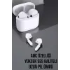 Beyaz Yeni Nesil Pro Bluetooth Kulaklık Yüksek Ses Kaliteli ANC Özelliği