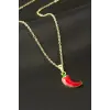 Biber Uçlu Mineli Kolye