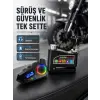 Bluetooth 5.4 İntercom ve Alarmlı Disk Kilidi Seti Güçlü Ses ve Güvenlik
