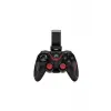 Bluetooth bağlantılı siyah gamepad, PC uyumlu, telefon standı dahil, 1 yıl garantili
