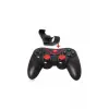Bluetooth bağlantılı siyah gamepad telefon tutucu standlı PC uyumlu kablosuz oyun kolu