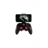 Bluetooth bağlantılı siyah gamepad telefon tutucu standlı PC uyumlu kablosuz oyun kolu