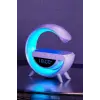 Bluetooth Hoparlör 15W Kablosuz Hızlı Şarj LED Gece Lambası