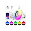 Bluetooth Hoparlör Akıllı Rgb Led Işık Renk Değiştirme Ses Bombası Ampül Görünümlü