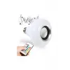 Bluetooth hoparlörlü uzaktan kumandalı led ışık beyaz renkli 7 renk ışık seçeneği