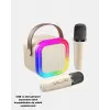 Bluetooth Karaoke Hoparlör Renkli LED Işıklı ve Type-C Şarjlı