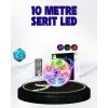 Bluetooth Kontrollü Smart Şerit Led 10M Sese Duyarlı RGB Aydınlatma