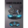 Bluetooth Oyuncu Kulaklığı Led Işıklı Kablosuz ANC Özelliği