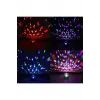 Bluetooth özellikli beyaz renkli ışıklı lazer led küre disko topu parti aydınlatması
