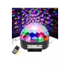 Bluetooth özellikli beyaz renkli ışıklı lazer led küre disko topu parti aydınlatması