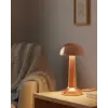 Bronz Dokunmatik Masa Lambası 3 Renk LED Şarjlı Kablosuz USB Çıkışlı