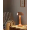 Bronz Dokunmatik Masa Lambası 3 Renk LED Şarjlı Kablosuz USB Çıkışlı