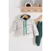 Çapraz Bears Kapüşonlu % 100 Pamuk Erkek Bebek Takımı