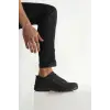 Casual Hakiki Deri Rahat Erkek Ayakkabı Siyah Renk