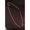 Çelik Gümüş Renk 60 cm İnce İtalyan Zincir Kolye
