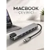 Çevirici Dönüştürücü Adaptör Macbook 3 In 1 Type-C To Hdmı USB 3.0