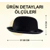 Charlie Chaplin Stil Yetişkin Şapkası – Siyah Melon Parti Şapkası