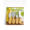 Cheese Knife Set 4pcs Peynir Bıçak Seti Ahşap Bambu Saplı Bx40