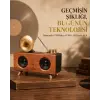 Çift Hoparlörlü Retro Bluetooth Speaker 1800mAh Bataryalı AUX USB SD Kartlı