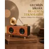 Çift Hoparlörlü Retro Bluetooth Speaker 1800mAh Bataryalı AUX USB SD Kartlı