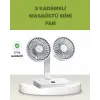 Çift Kafalı Masaüstü ve Duvar Tipi Sessiz USB Şarjlı Fan