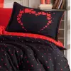 Çift Kişilik Saten Nev Amore Siyah
