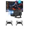 Çift Kollu Game Box Projeksiyon Cihazı Kumandalı Android Tv Dahili Hoparlör