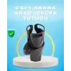 Çiftli Araba Bardak Tutucu Karbon Fiber Görünümlü 360° Ayarlı