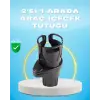 Çiftli Araba Bardak Tutucu Karbon Fiber Görünümlü 360° Ayarlı