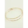 Çizgili Metal Halka Küpe 8-9-10 cm