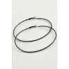 Çizgili Metal Halka Küpe 8-9-10 cm