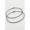 Çizgili Metal Halka Küpe 8-9-10 cm