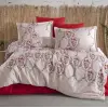 Clasy Ranforce Nevresim Takımı Çift Kişilik Navas V1 Kırmızı
