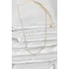 CM 14K Gold Renk Burgu Model 60 cm Kadın Kolye 5886