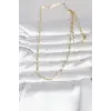 CM 14K Gold Renk İnce Ataç Zincir Model 60 cm Kadın Kolye 5886