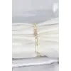 CM 14K Gold Renk Kalın Ataç Zincir Model Kadın Bileklik 5886