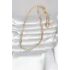 CM 14K Gold Renk Kalın Zincir Model 60 cm Kadın Kolye