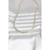 CM 14K Gold Renk Yassı Zincir Model 45 cm Kadın Kolye 5886