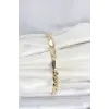 CM 14K Gold Renk Yassı Zincir Model Kadın Bileklik 5886
