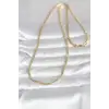 CM 14K Gold Renk Yılan Zincir Model 60 cm Kadın Kolye