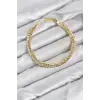 CM Başak Model Gold Renk Pirinç Kadın Bileklik