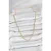 CM Gold Renk Pirinç Halkalı Model Kadın Kolye