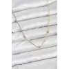 CM Gold Renk Top Zincirli Kadın Kolye