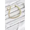 CM Singapur Zincir Model Gold Renk Pirinç Kadın Bileklik