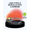 COB + XPE LED Kafa Feneri 800 Lumen USB Type C Şarjlı Çok Modlu