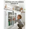 Çocuk Güvenlik Dolap ve Çekmece Kilidi Güçlü Yapışkanlı Emniyet Kilidi