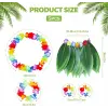 Çocuk Hawaii Kostüm Seti - Yaprak Etek &amp;amp; Hawaii Set - 5 Parça Bx40
