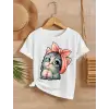 Çocuk Unisex Baskılı T-Shirt - Beyaz