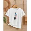 Kız Çocuk Baskılı T-Shirt - Beyaz